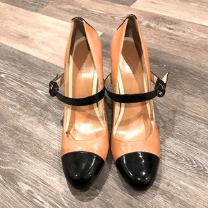Enzo Angiolini 40’s inspo color block Mary Janes